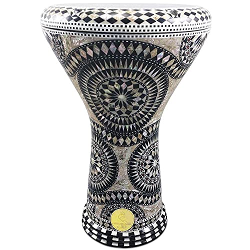 Amazon | 17インチアラベスクGawharet El Fan真珠層ダラブッカ